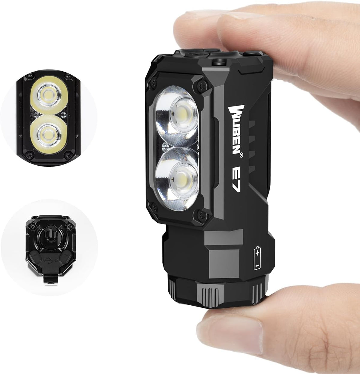 WUBEN E7 1800 Lumen Mini Lanterna Recarregável com Ímã - Lanterna EDC